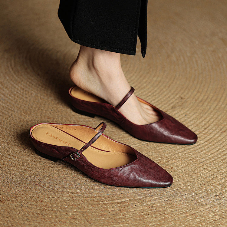 Thea Genuine Leather Mules
