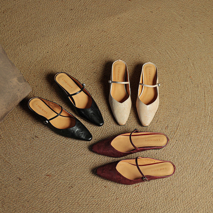 Thea Genuine Leather Mules