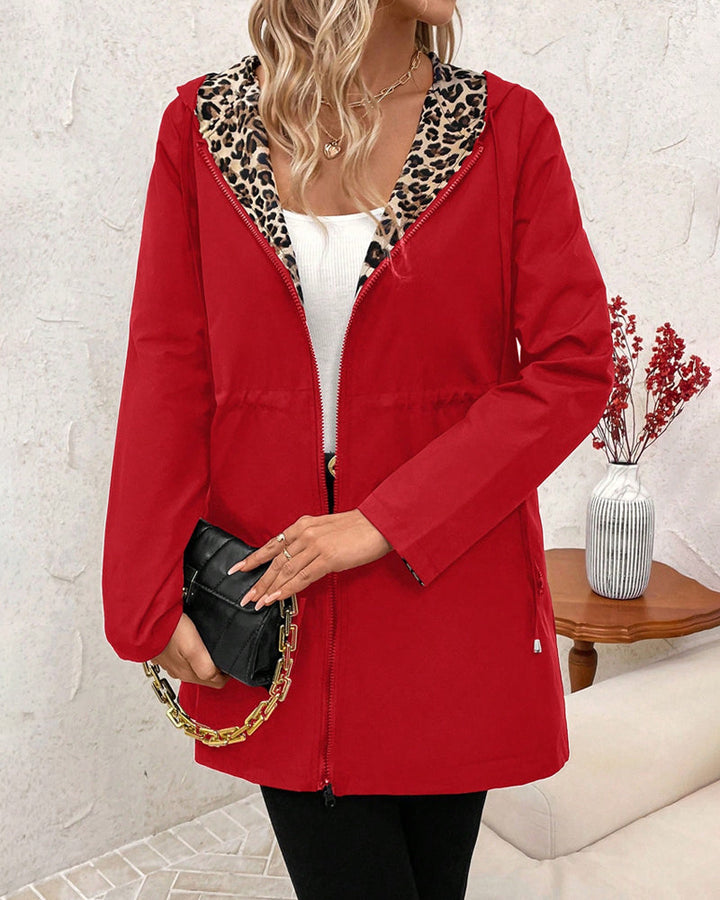 Jenn - Reversible Leopard Print Jacket