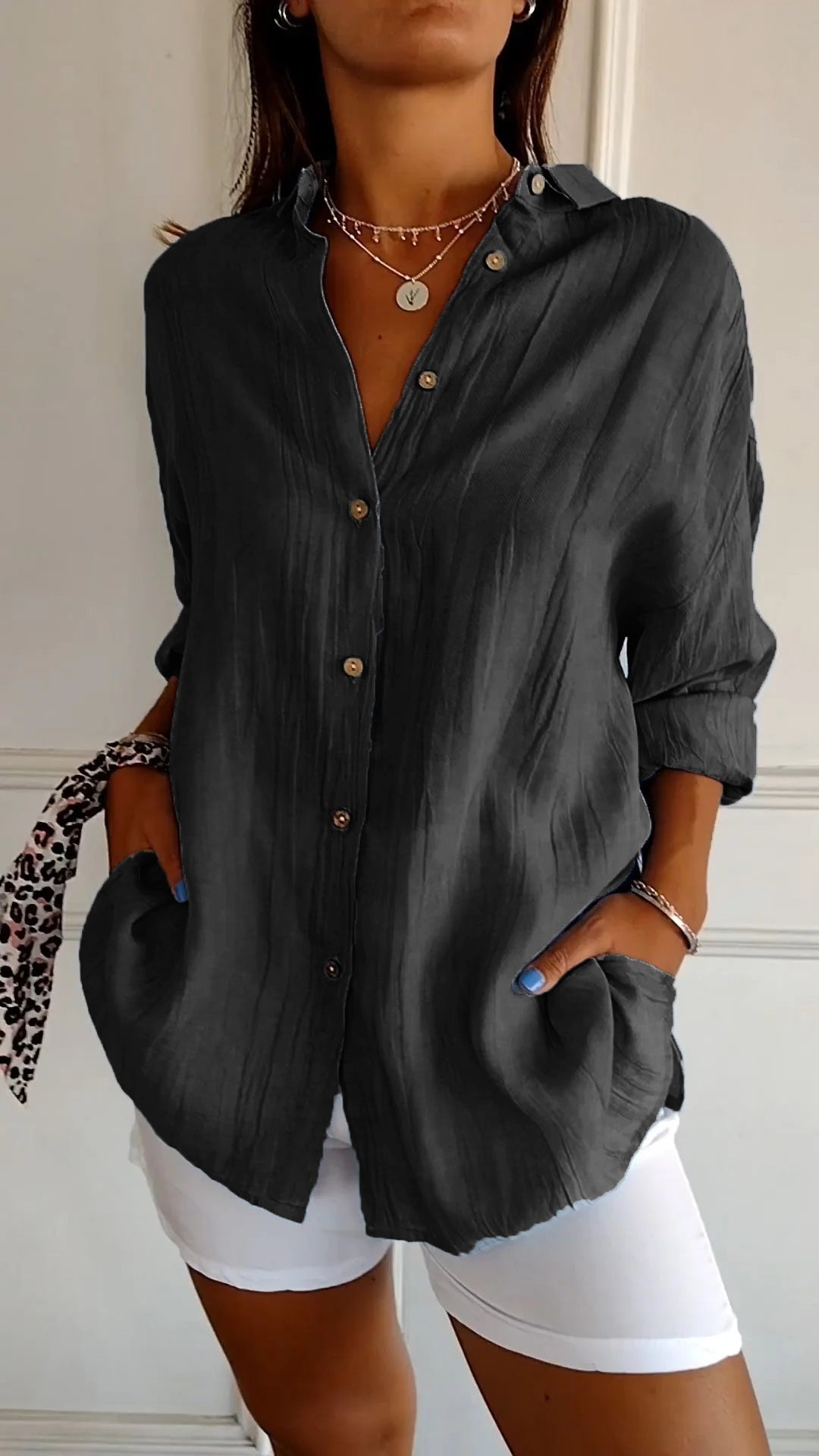 Sasha | Elegant Shirt with Pleated Style